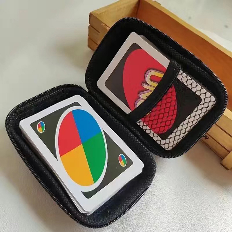 Board Game Uno - 1 ชิ้นสีดํา UNO เก็บการ์ดเกมกล่องการ์ดเกมกระดานไพ่ทาโรต์สามก๊กโป๊กเกอร์การ์ด Protector ของขวัญวันเกิด