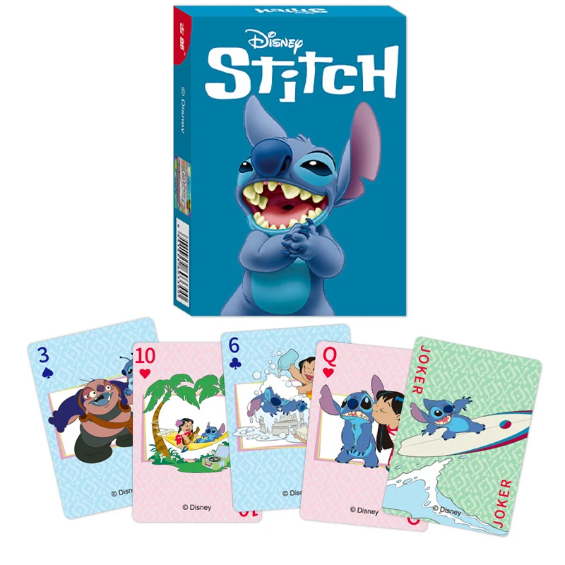 Board Game Uno - Disney Stitch Poker Lots-o'-Huggin' Bear เล่นไพ่เล่นไพ่โป๊กเกอร์เกมกระดานความบันเทิงสําหรับครอบครัวในร่ม