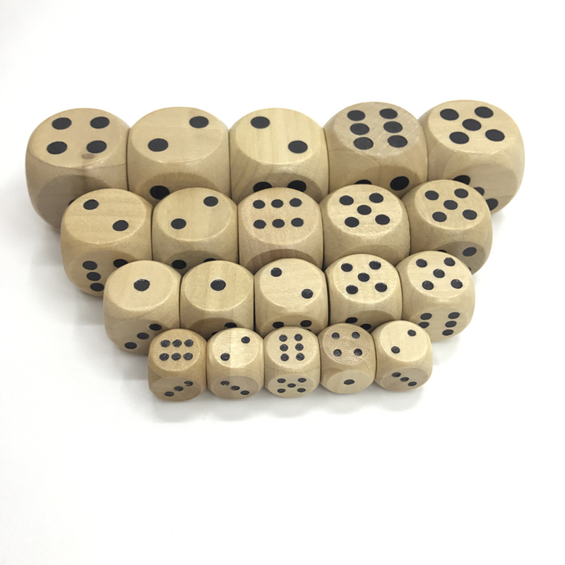 Board Game Loop - ลูกเต๋าไม้ 6 ด้าน แบบกลม ขนาด 12/16/20/25