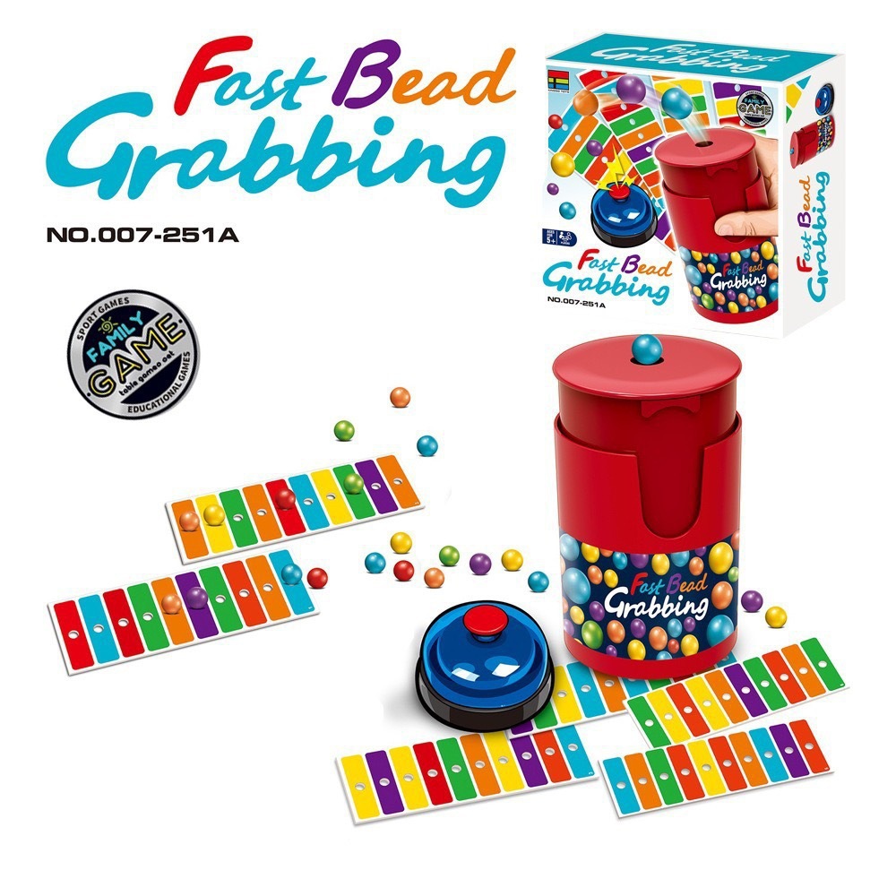 Board Game Quick - เกมกระดานจับลูกปัดเร็วสำหรับผู้เล่นสองคน พร้อมกระดิ่งสุดตื่นเต้น เกมวางแผนการจับคู่ที่สนุกสนาน เหมาะสำหรับการเล่นแบบโต้ตอบระหว่างเด็กและผู้ใหญ่