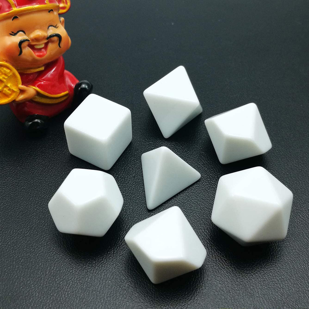 Board Game Loop - 7 ชิ้น/เซ็ตเปล่ากลมลูกเต๋า DIY เกมกระดานอุปกรณ์เสริม