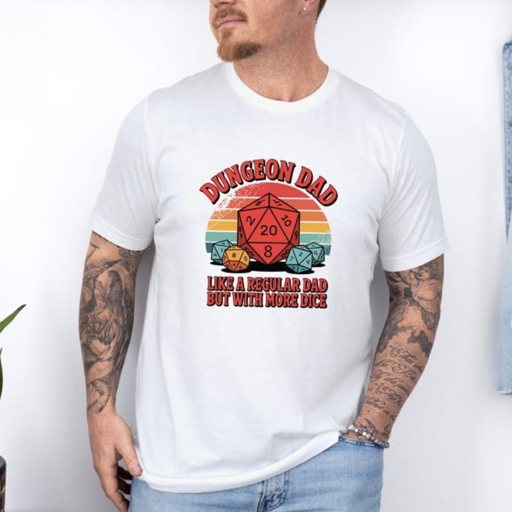 Board Game Night - เสื้อยืด Dungeon Dad ลายตลกๆ สำหรับเกม Dungeons
