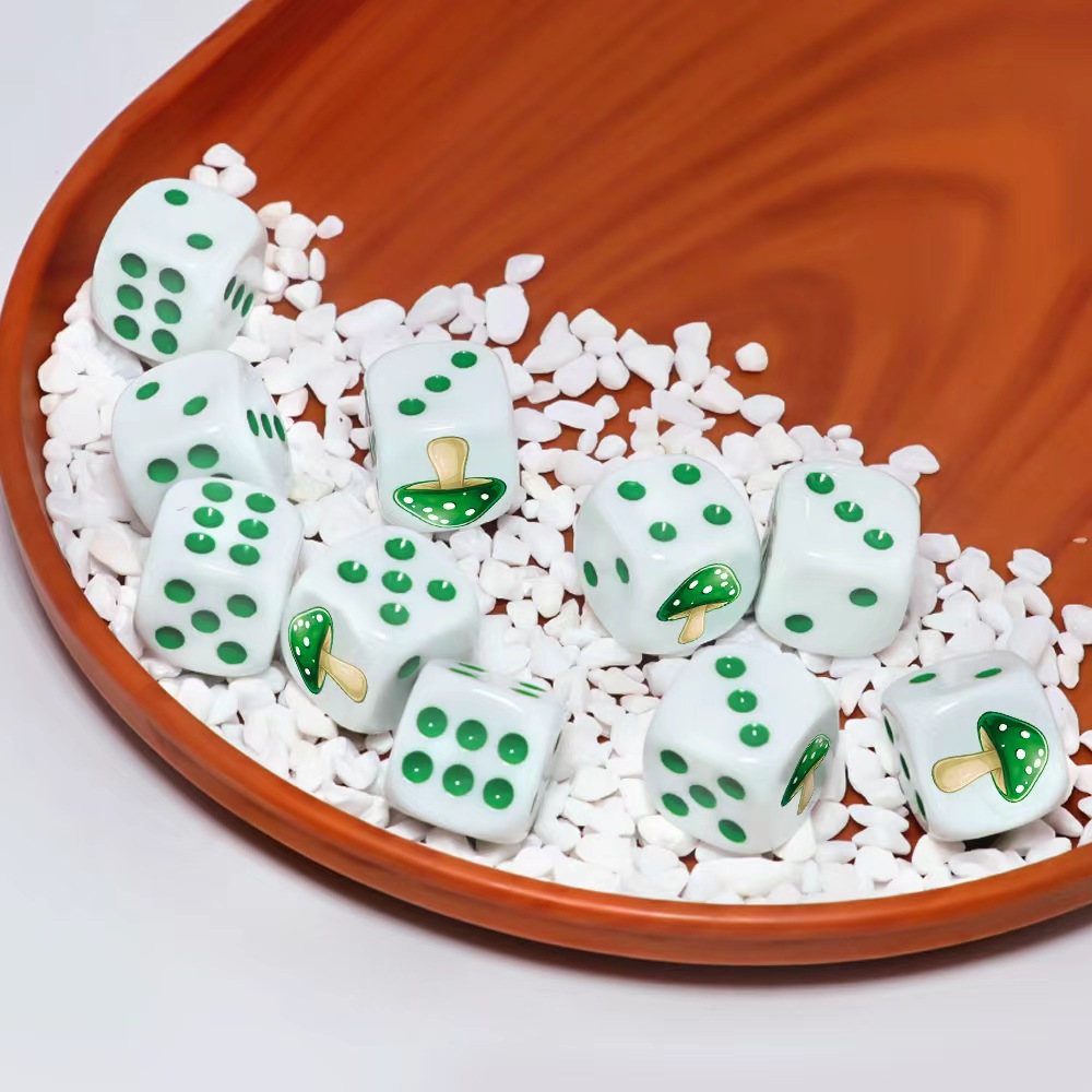 6 ชิ้น ชุดลูกเต๋า D6 รูปเห็ดสี - Board Game Night บทวิจารณ์และราคา