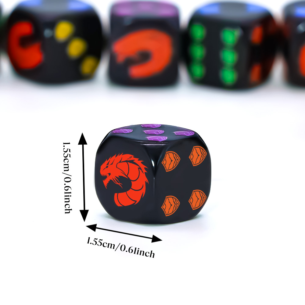 ชุดลูกเต๋า 6 ชิ้น ลายตราโล่ห์ม - Board Game Night บทวิจารณ์และราคา