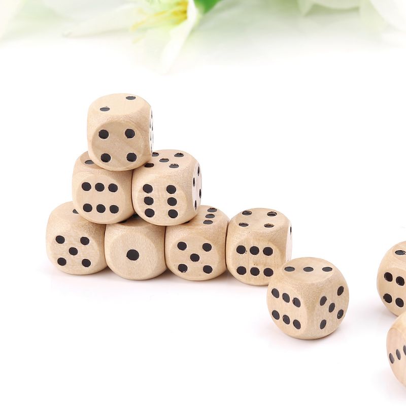 10Pcs ไม้ลูกเต๋า 6 ด้าน D6 ใบห - Board Game Loop บทวิจารณ์และราคา